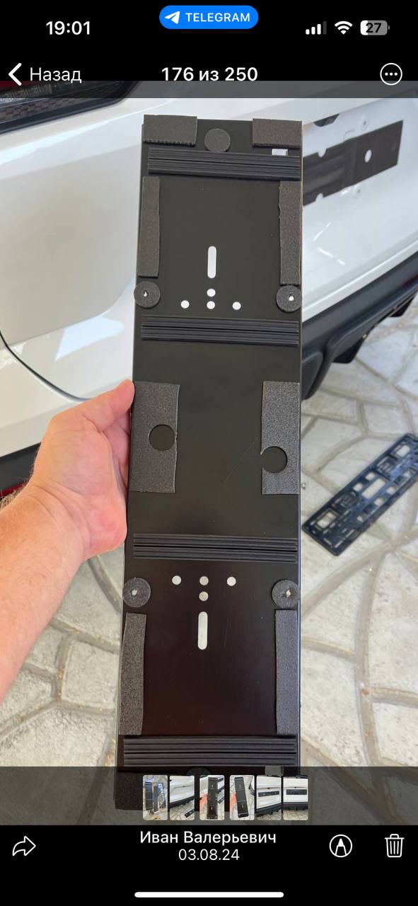 tg: Рамка для номера антивандальная черная стальная, комплект 2 шт. https:…